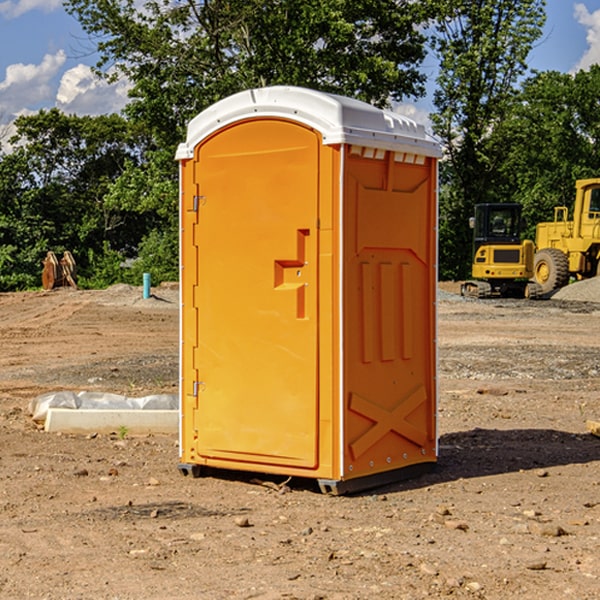 how often are the portable restrooms cleaned and serviced during a rental period in Bier